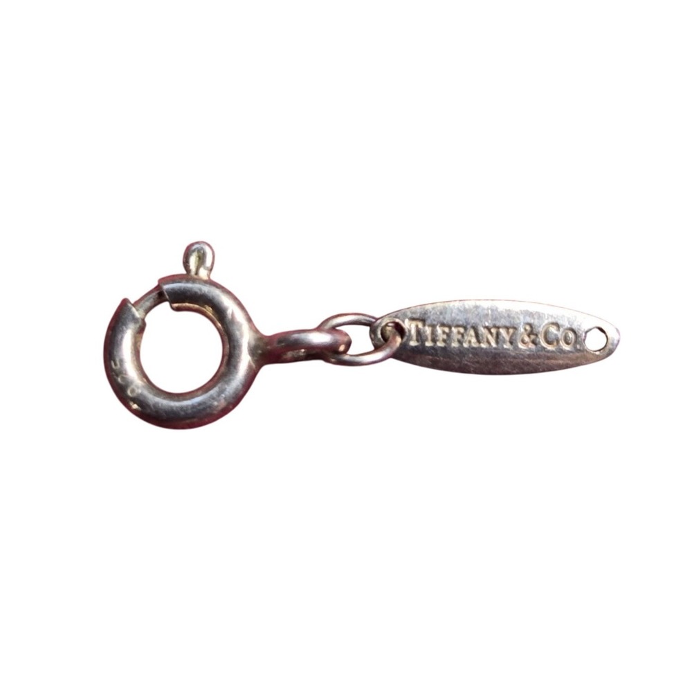 Tiffany & Co. 925 Sterling Silver Spring Ring Clasp Logo Tag Replacement Part